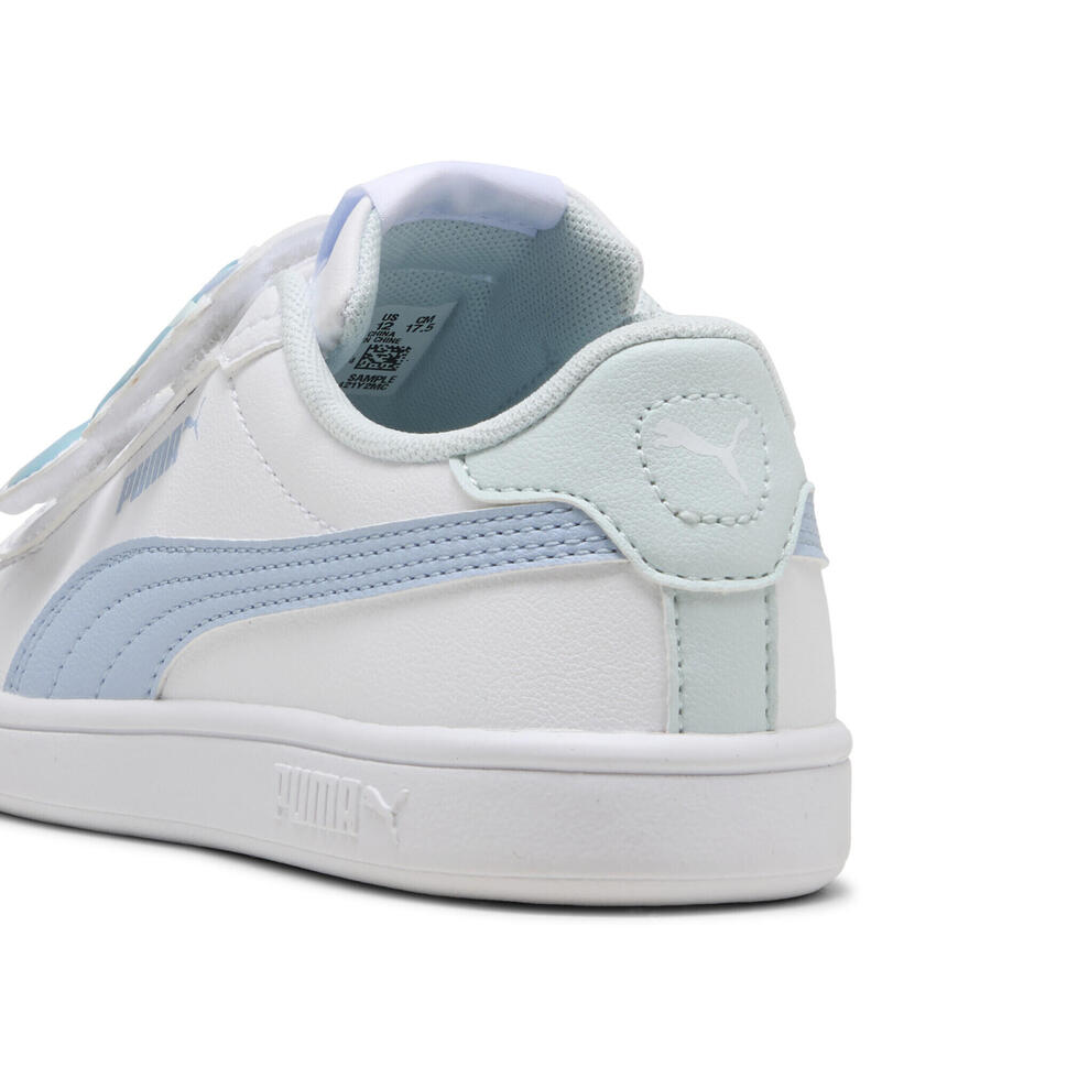 Dziecięce sneakersy PUMA Smash 3.0 Badges PUMA White Haute Tropic Blue