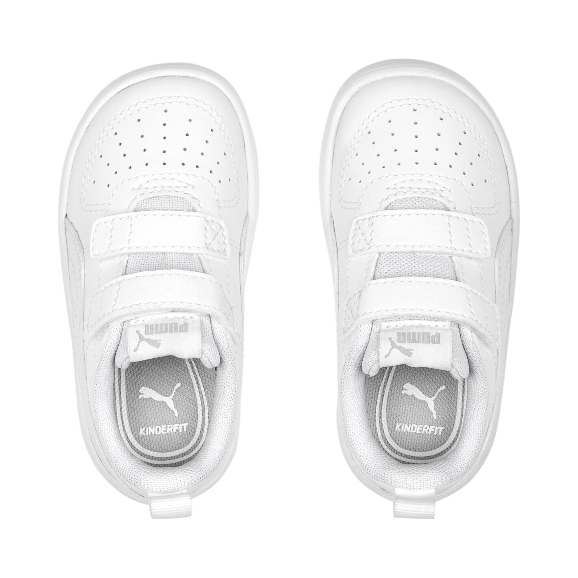 Încălțăminte bebe talpă cauciuc, închidere elastică Rickie V alb PUMA 6/7