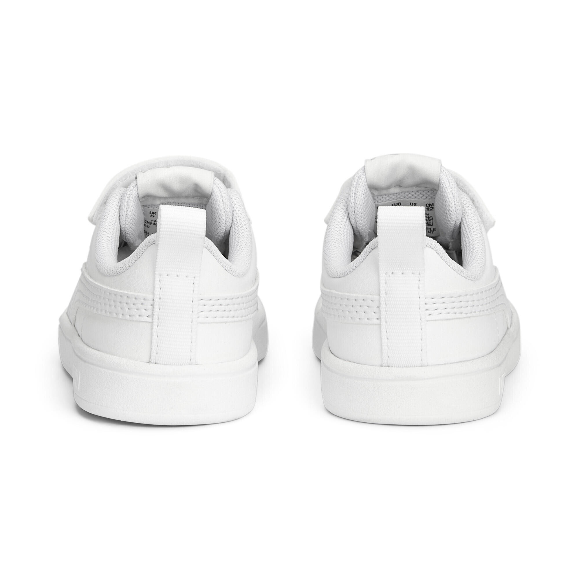 Încălțăminte bebe talpă cauciuc, închidere elastică Rickie V alb PUMA 2/7