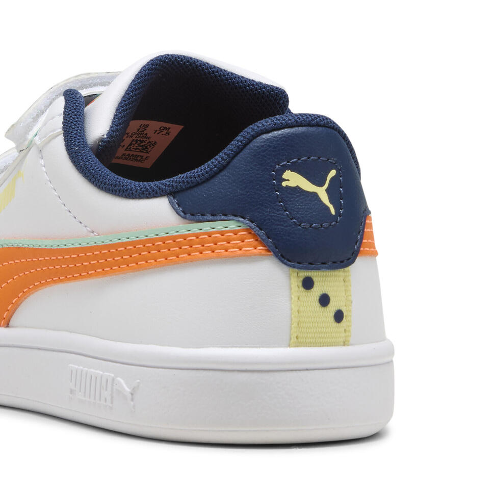 Dziecięce sneakersy Smash 3.0 Playdate PUMA White Orange Glo