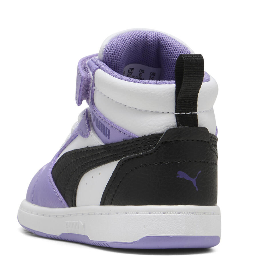 PUMA Rebound V6 Mid Toddlers' Sneakers PUMA Team Violet Black White Purple