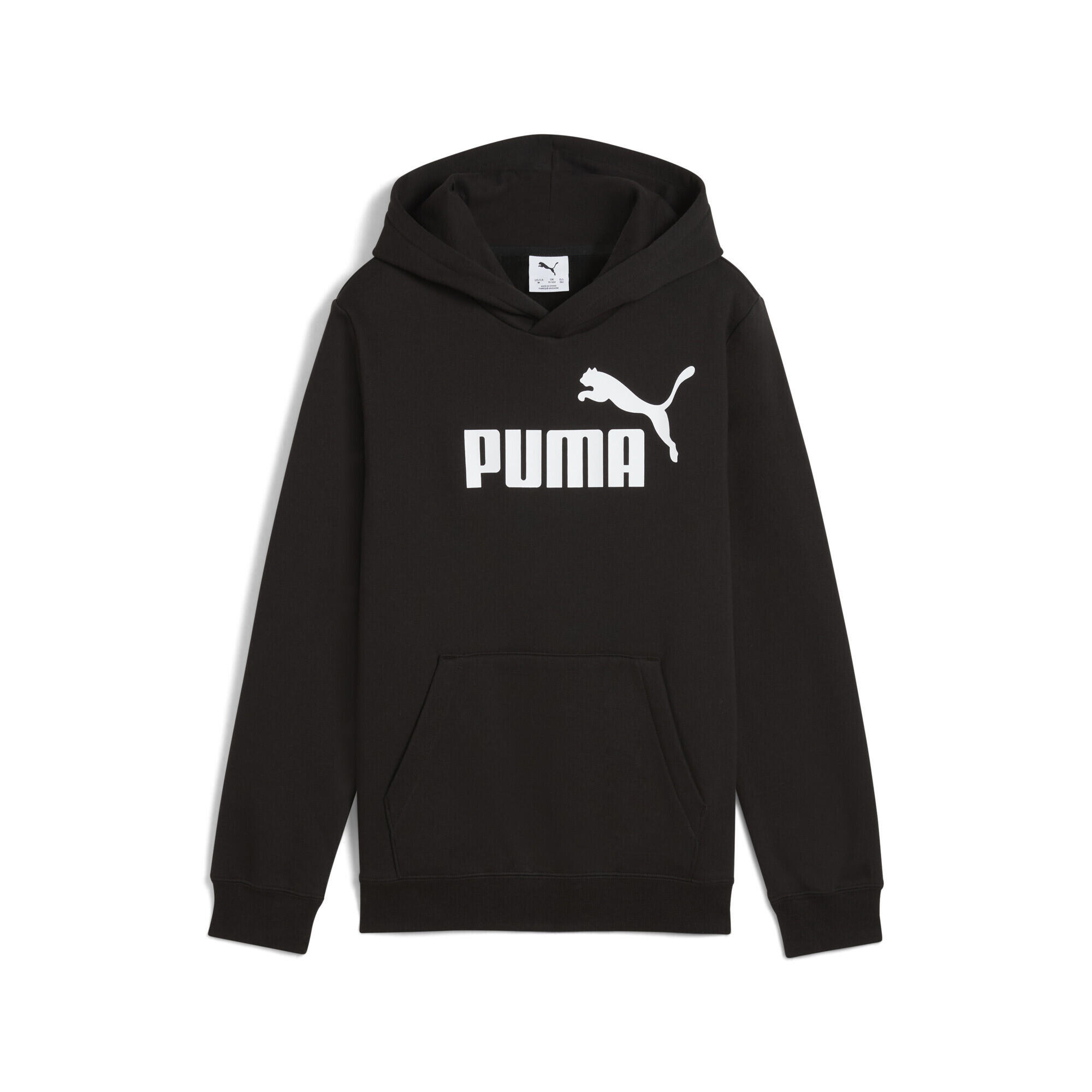 Młodzieżowa polarowa bluza z kapturem ESS z logo No. 1 PUMA Black