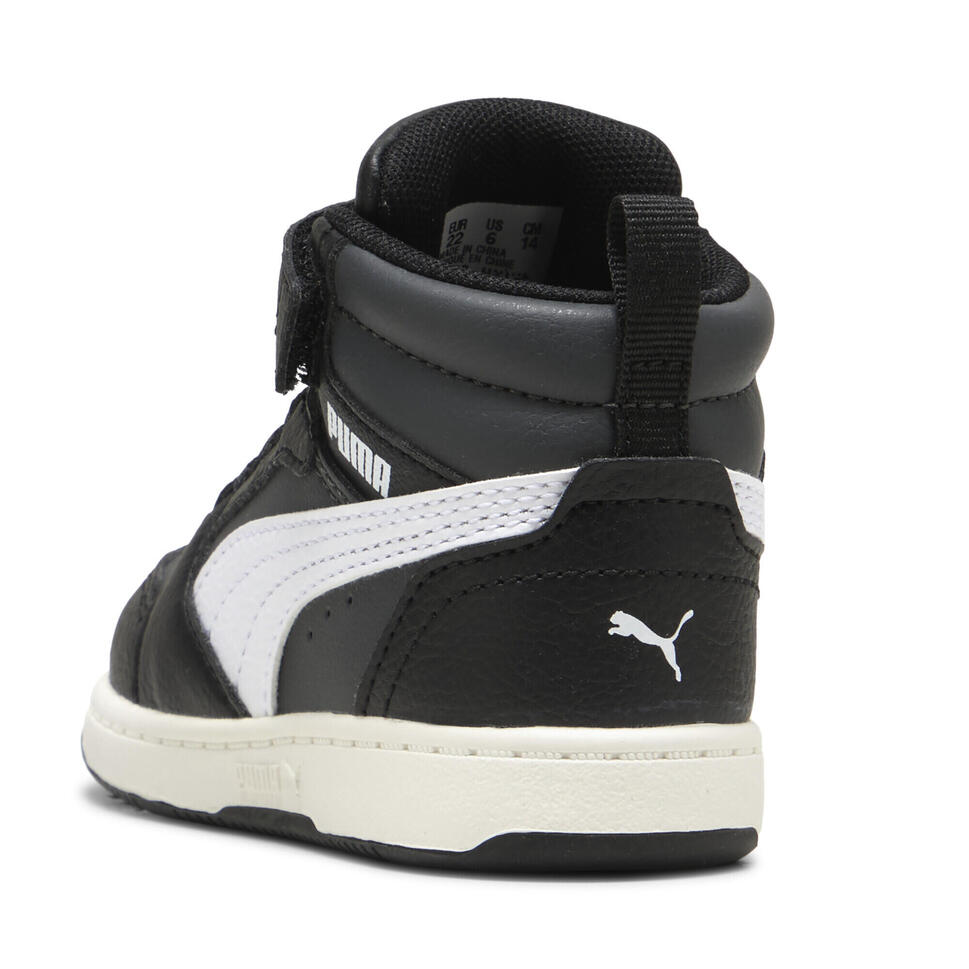 PUMA Rebound V6 Mid Toddlers' Sneakers PUMA Black White Dusky Gray