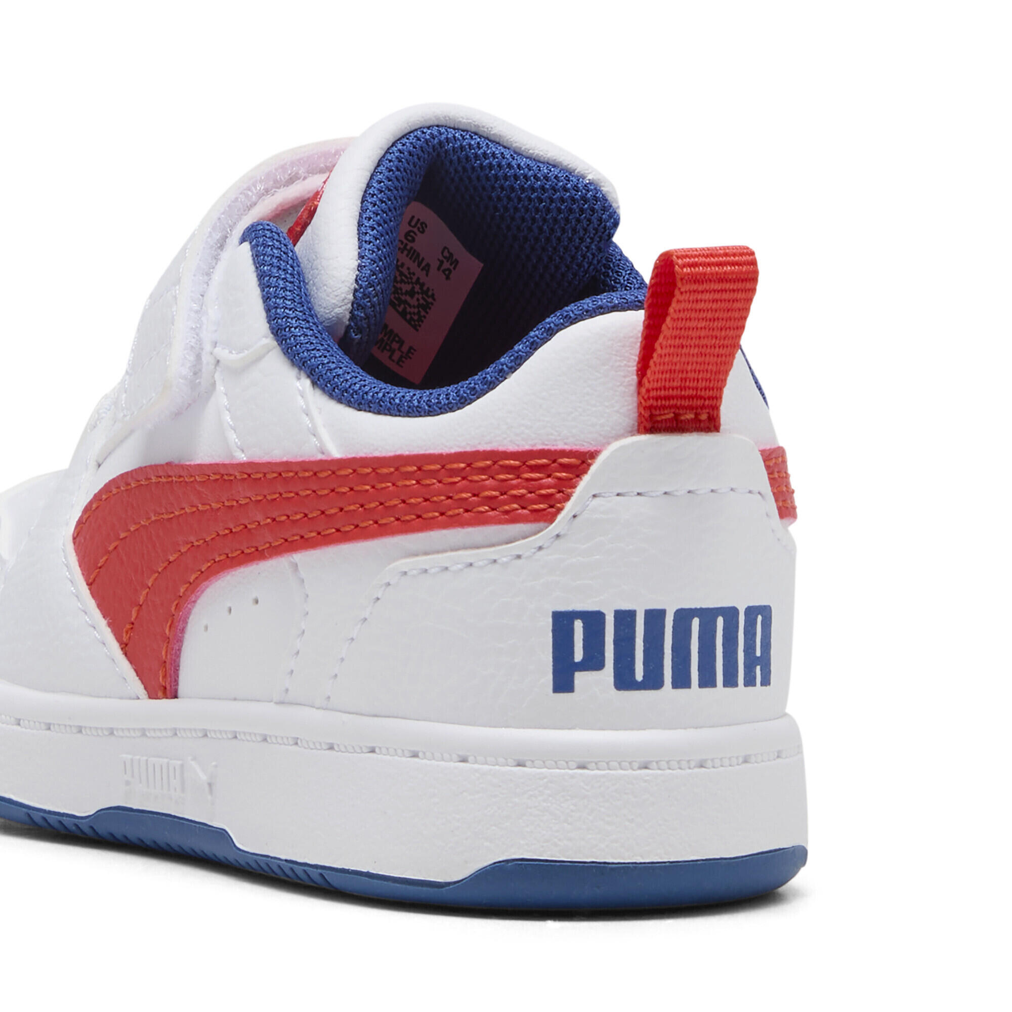 Încălțăminte copii închidere cu scară, talpă cauciuc Rebound V6 Lo, alb PUMA 2/7