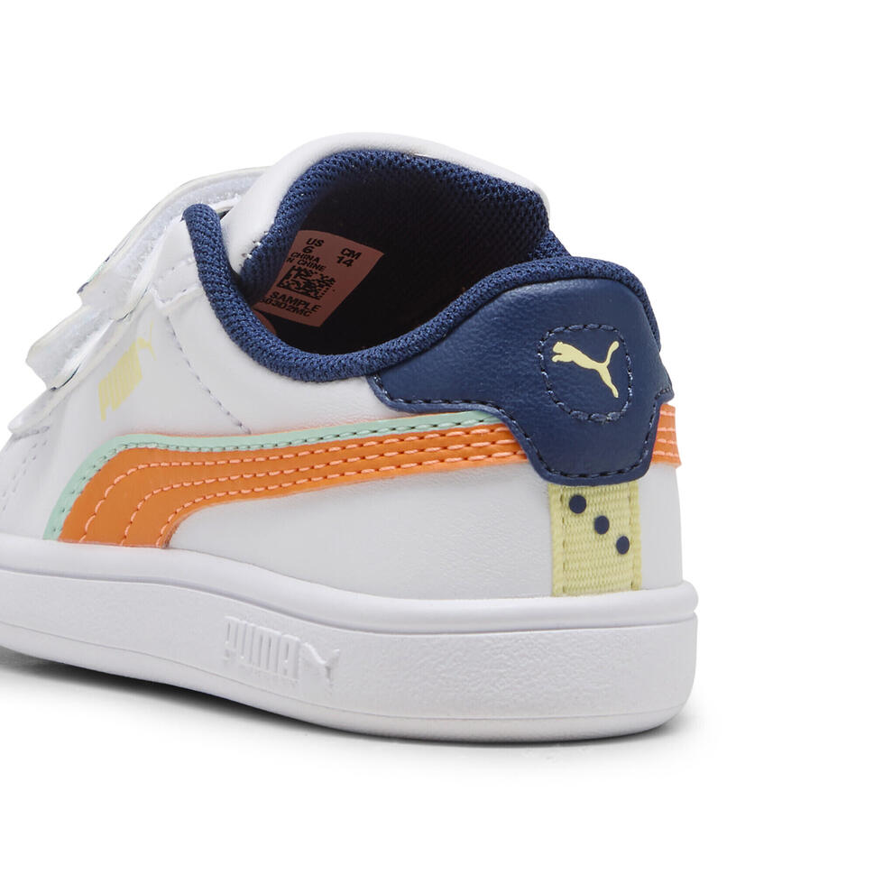 Sneakersy Smash 3.0 Playdate dla małych dzieci PUMA White Orange Glo