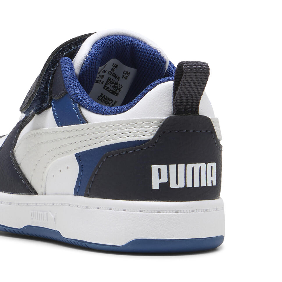 Sneakersy PUMA Rebound V6 Lo dla małych dzieci PUMA White Feather Gray Black