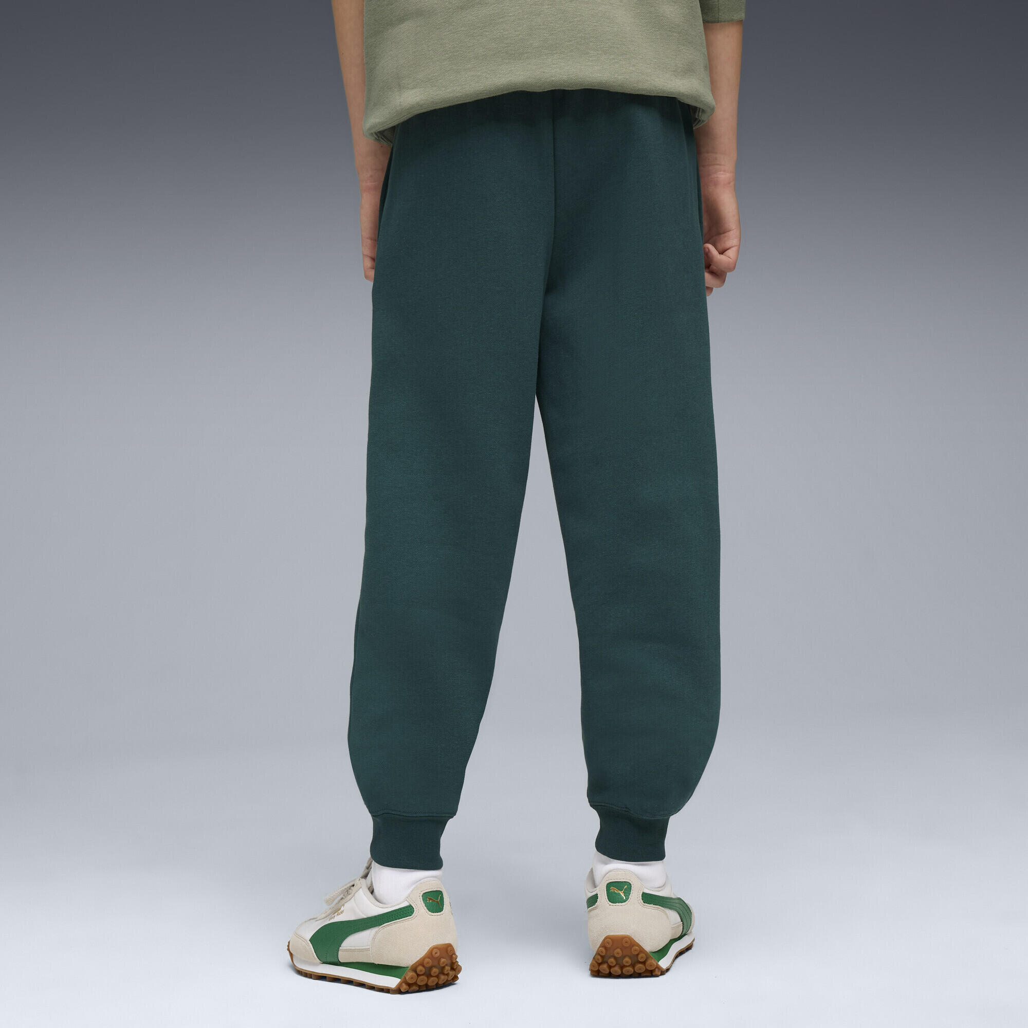 ESS No. 1 Logo Fleece-Jogginghose Jungen PUMA Green Terrain 3/7