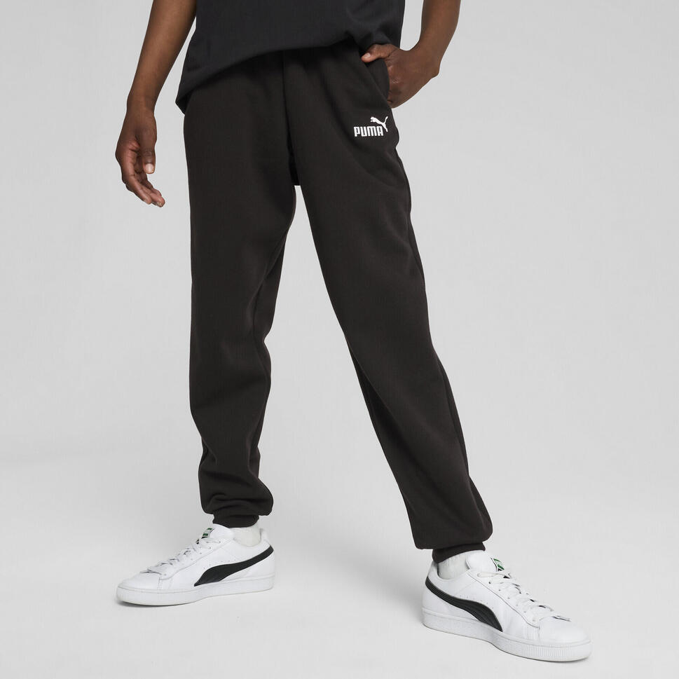 Młodzieżowe polarowe spodnie dresowe ESS z logo No. 1 PUMA Black