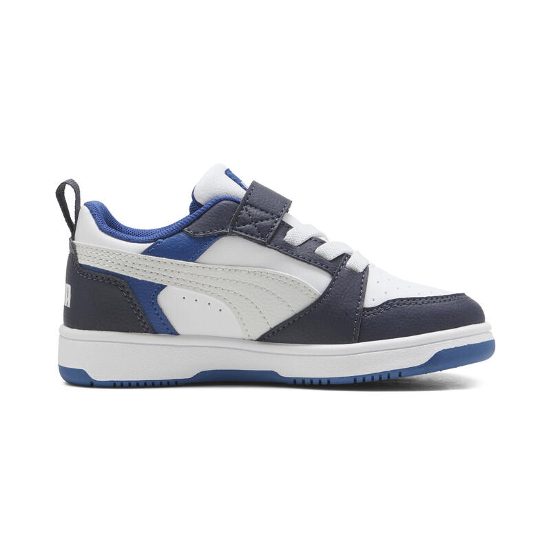 Dziecięce sneakersy PUMA Rebound V6 Lo PUMA White Feather Gray Black