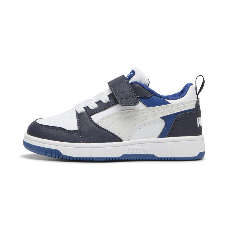 Dziecięce sneakersy PUMA Rebound V6 Lo PUMA White Feather Gray Black