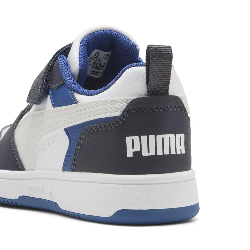 Dziecięce sneakersy PUMA Rebound V6 Lo PUMA White Feather Gray Black
