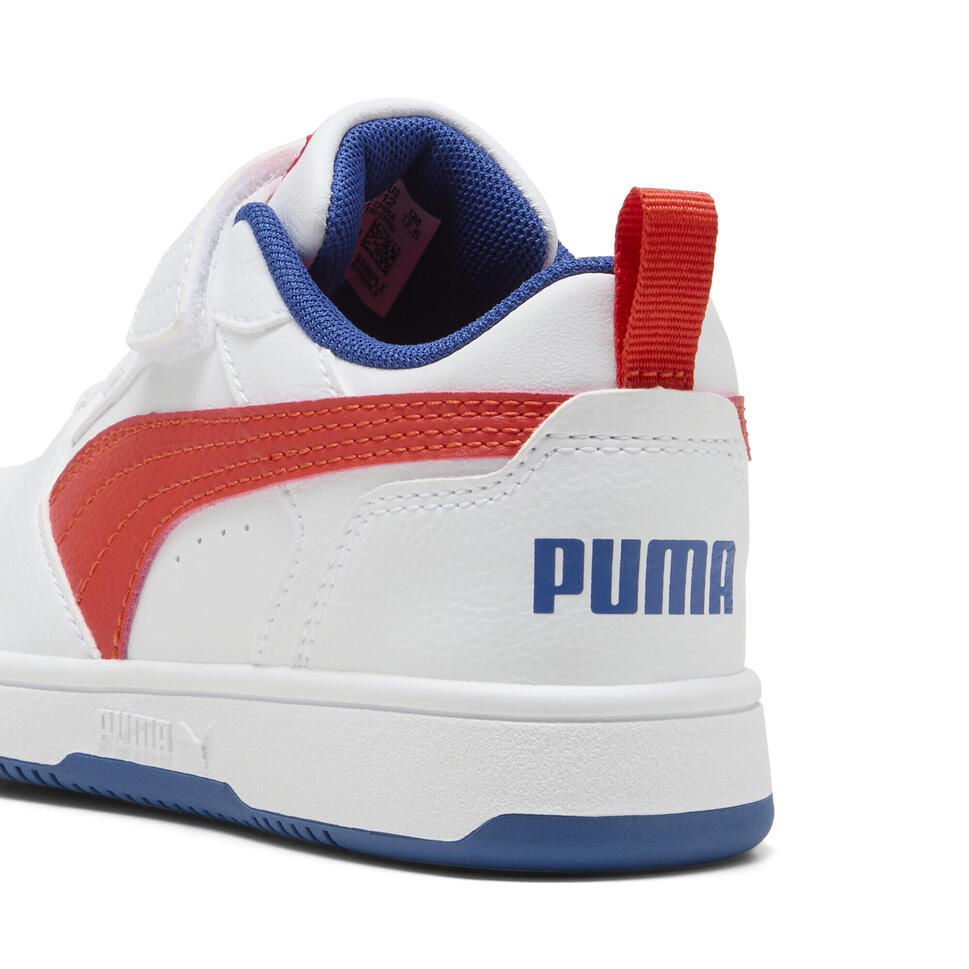 Dziecięce sneakersy PUMA Rebound V6 Lo PUMA White Fierce Red Clyde Royal Blue