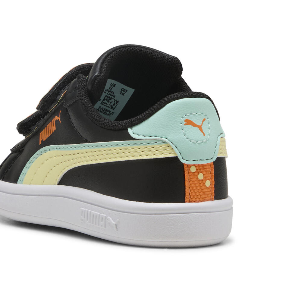Sneakersy Smash 3.0 Playdate dla małych dzieci PUMA Black Gold Moon Yellow