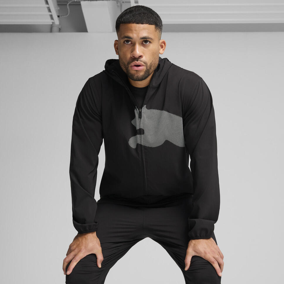 Męska kurtka z tkaniny Train All Day z dużym logo PUMA