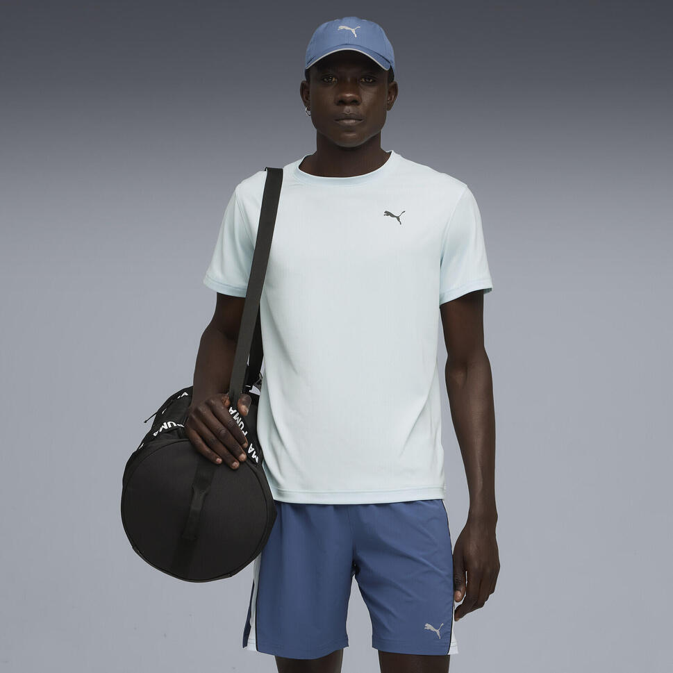 Męska koszulka do biegania z nadrukiem Faster PUMA Sea Glass Blue