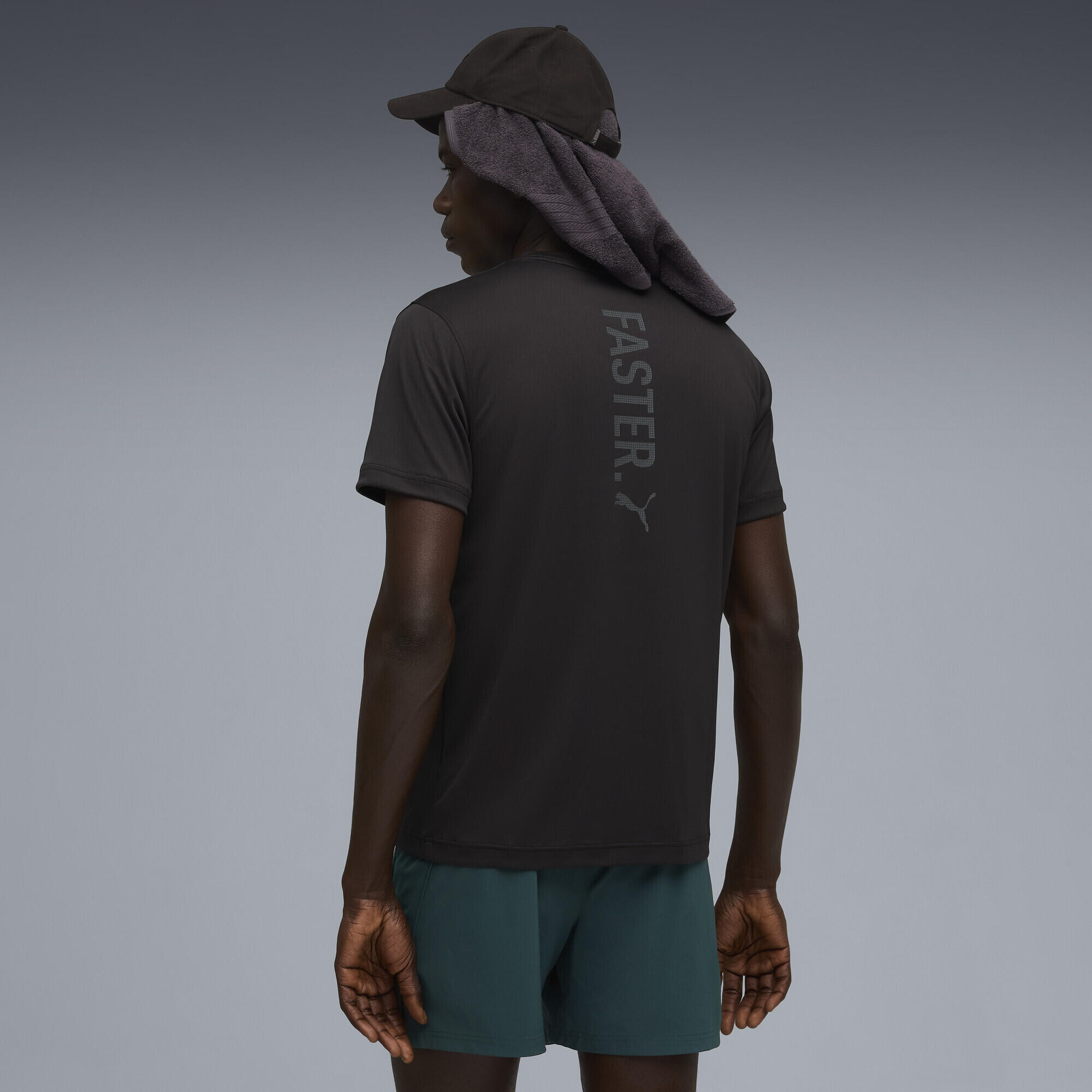 T-shirt de running à motif Faster Homme PUMA Black Q3 & Q4 3/7
