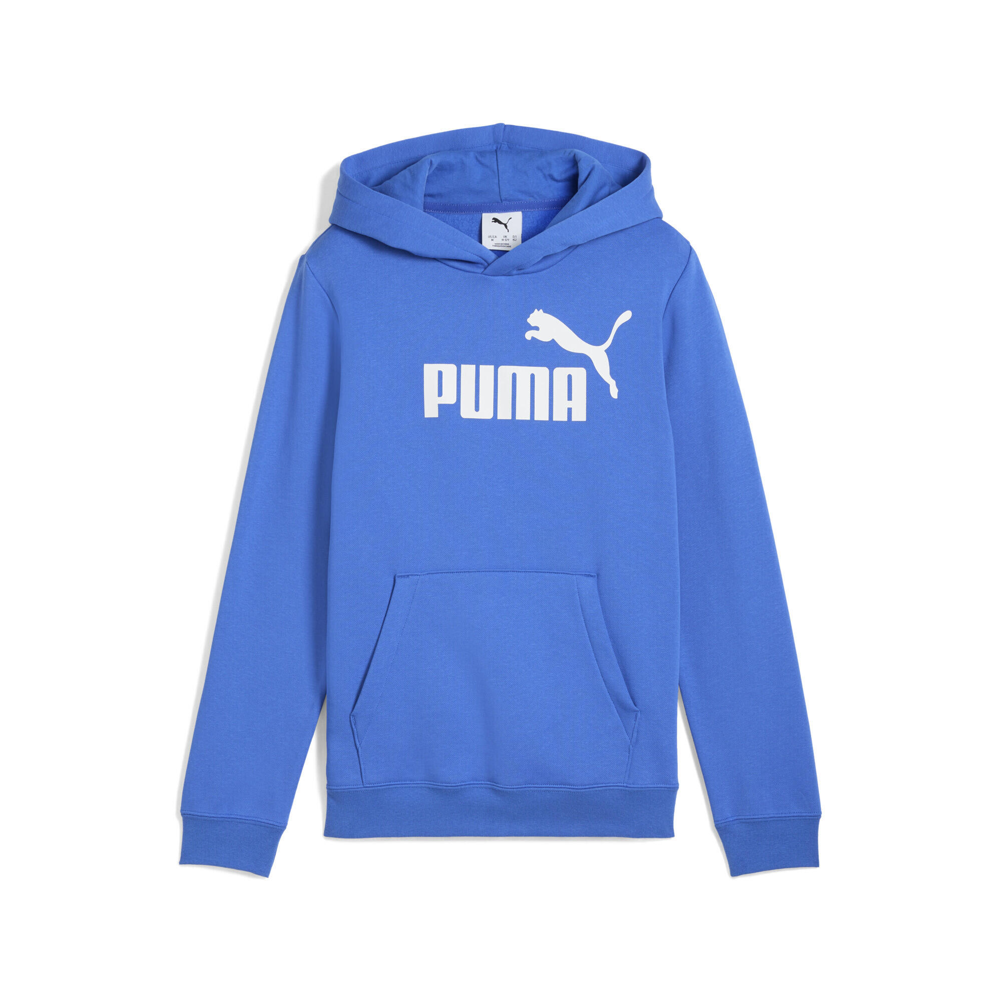 Młodzieżowa polarowa bluza z kapturem ESS z logo No. 1 PUMA Mountain Blue