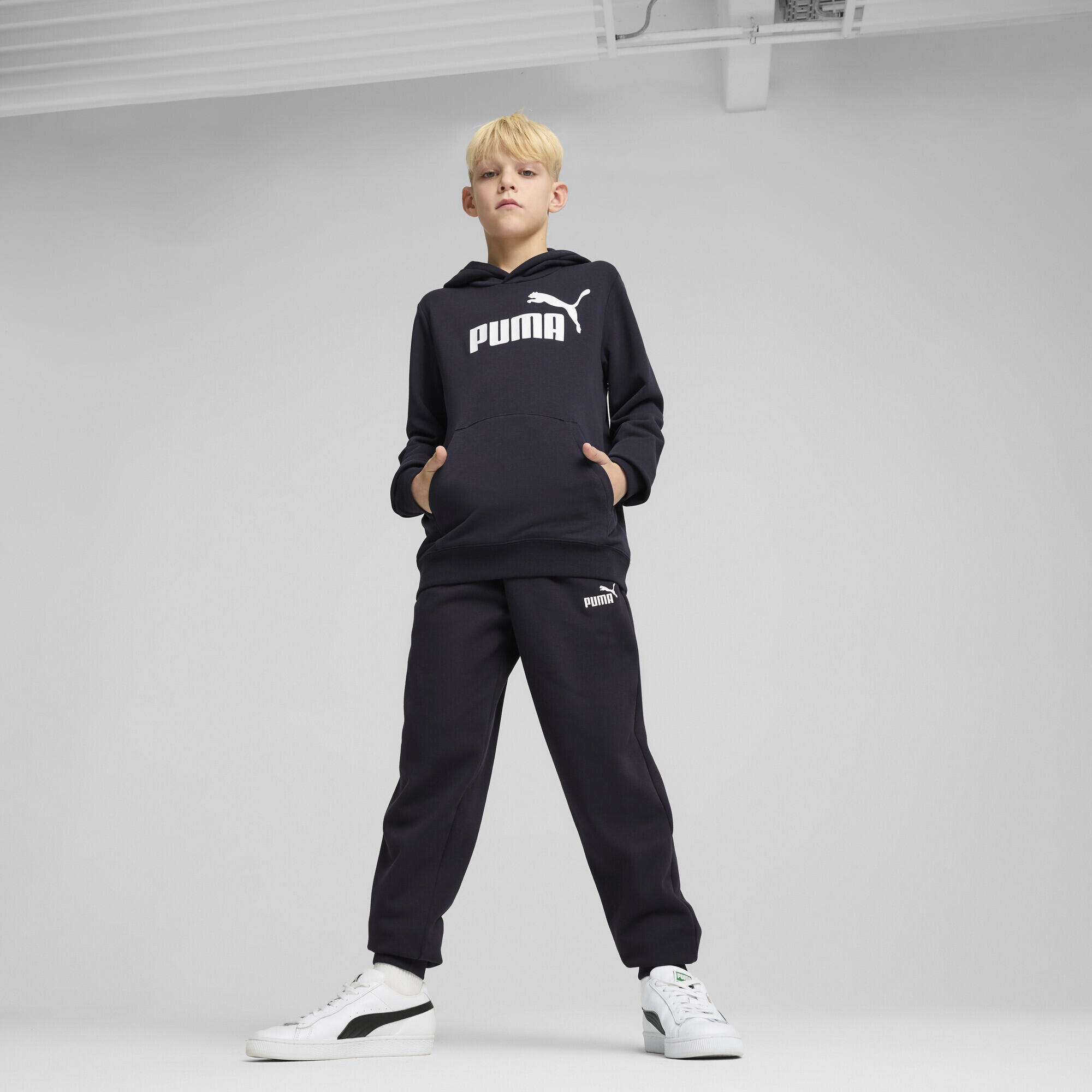 Calças Infantil Fleece Regular Fit Cós Elástico Ess No. 1 Logo PUMA 4/7