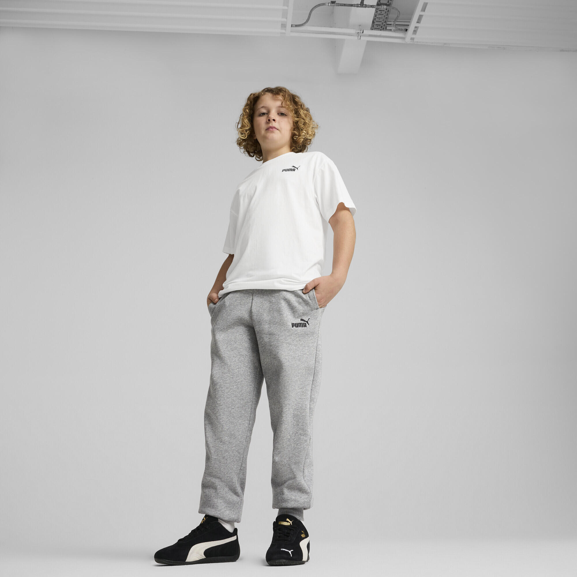ESS No. 1 Logo Fleece-Jogginghose Jungen PUMA 4/7