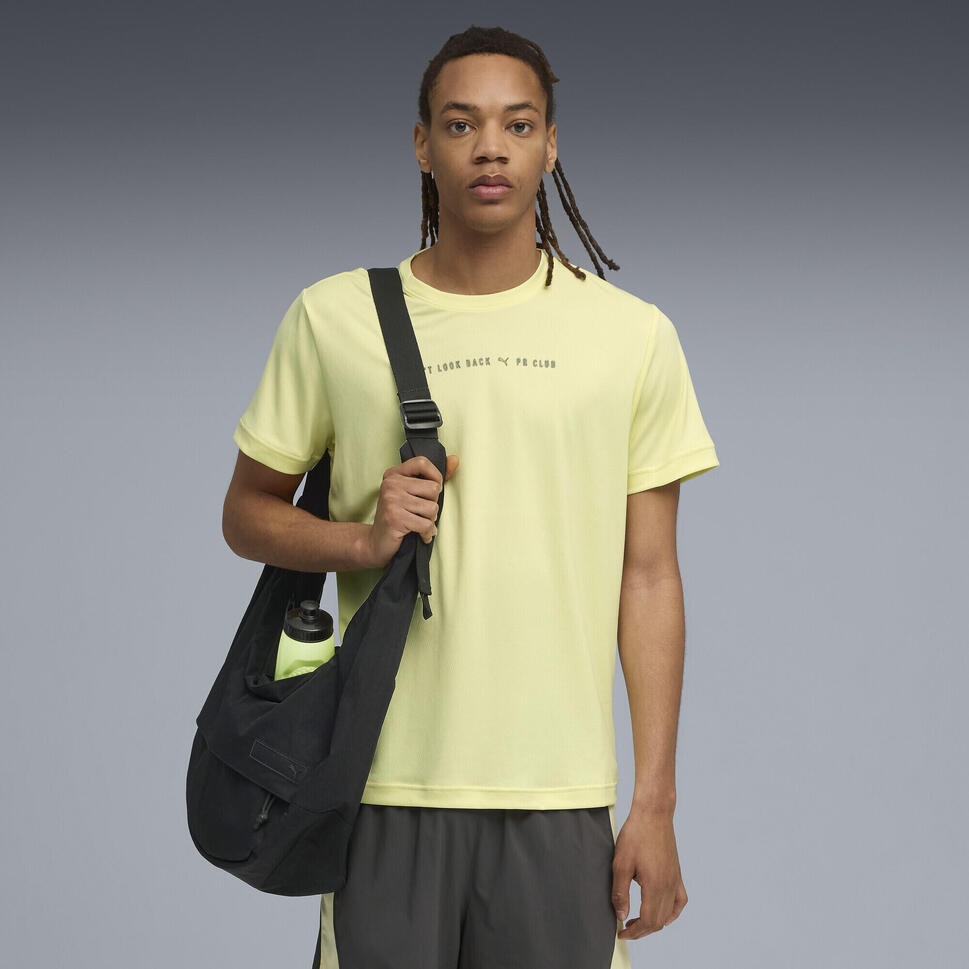 Męska koszulka RUN CLUB z grafiką PUMA Gold Moon Yellow