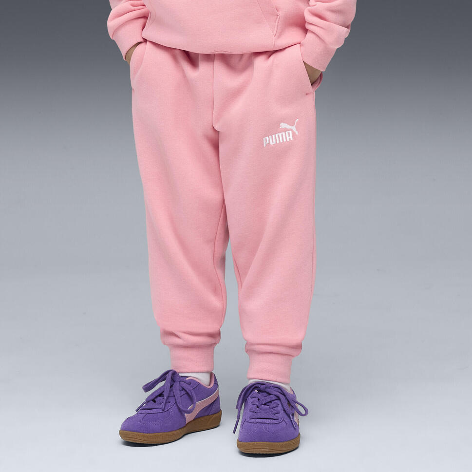 Dziecięce polarowe spodnie dresowe ESS z logo No. 1 PUMA Pinkscape Pink
