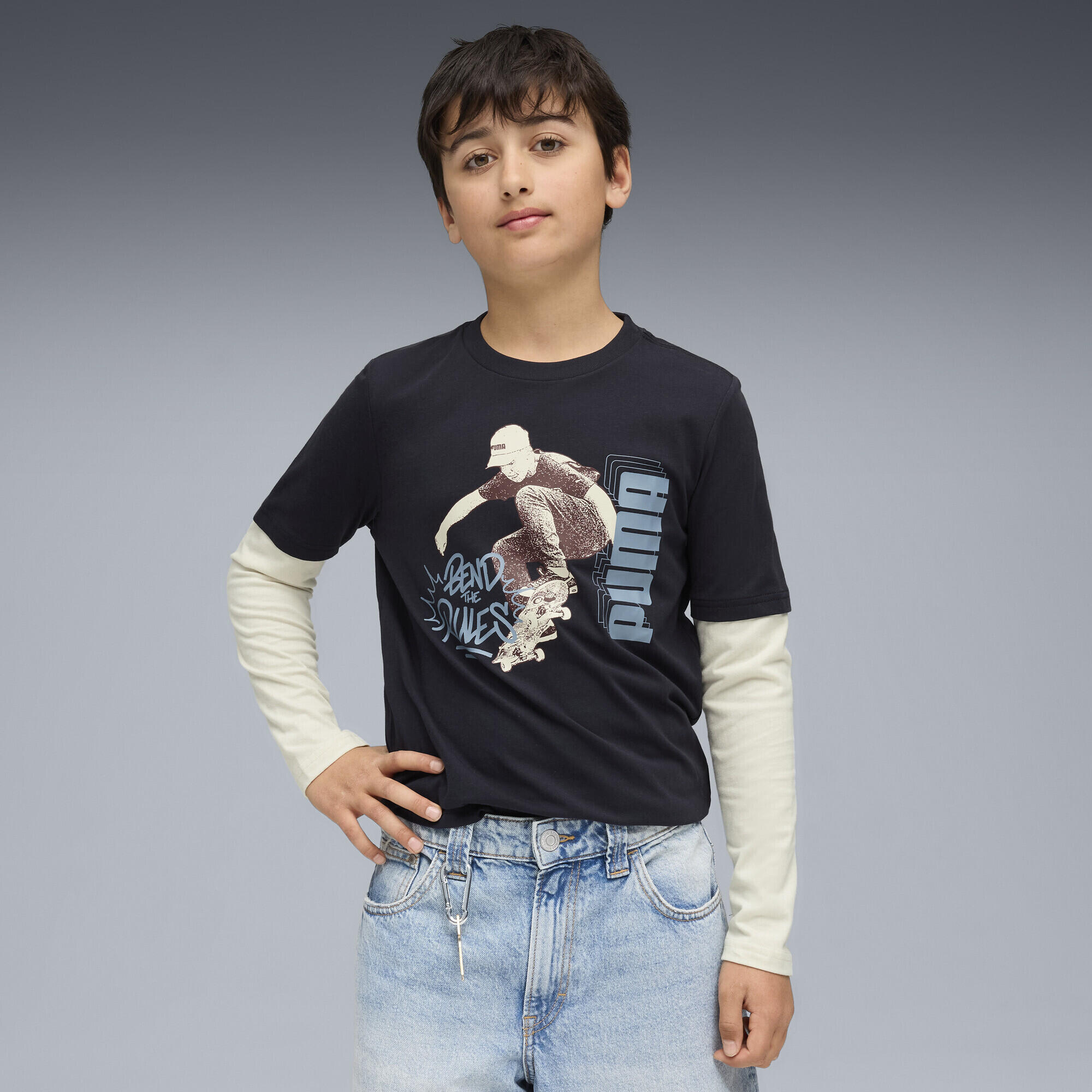 T-shirt superposé à manches longues MID90s Enfant et Adolescent PUMA 2/7