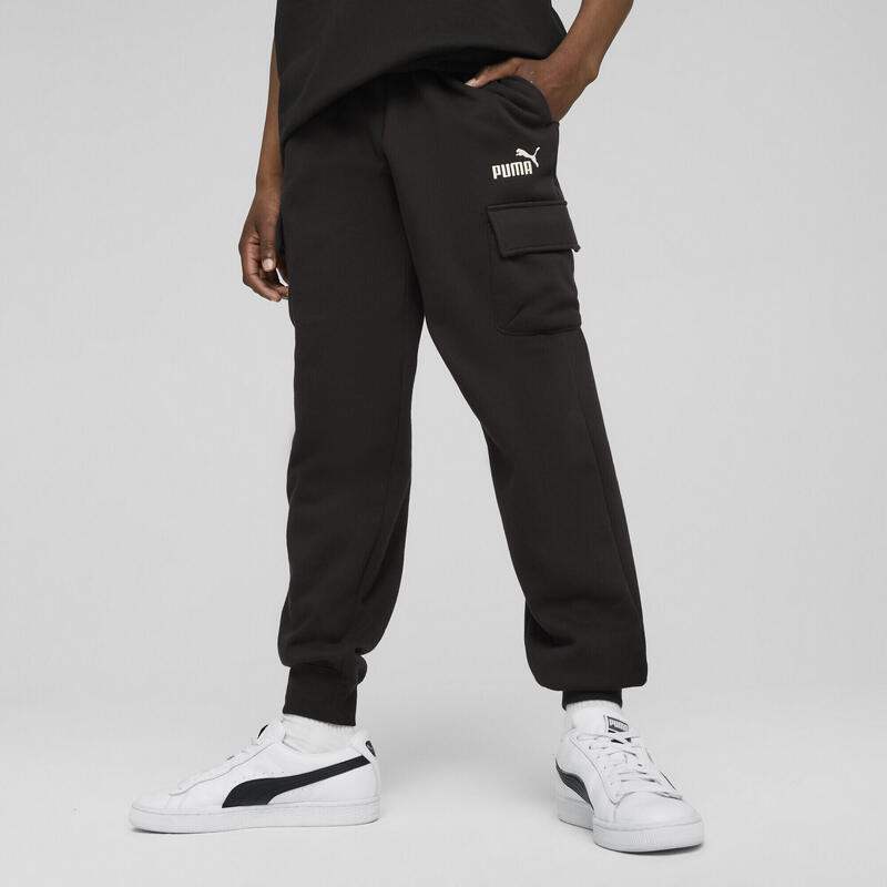 Młodzieżowe bojówki Essentials z logo No. 1 PUMA Black