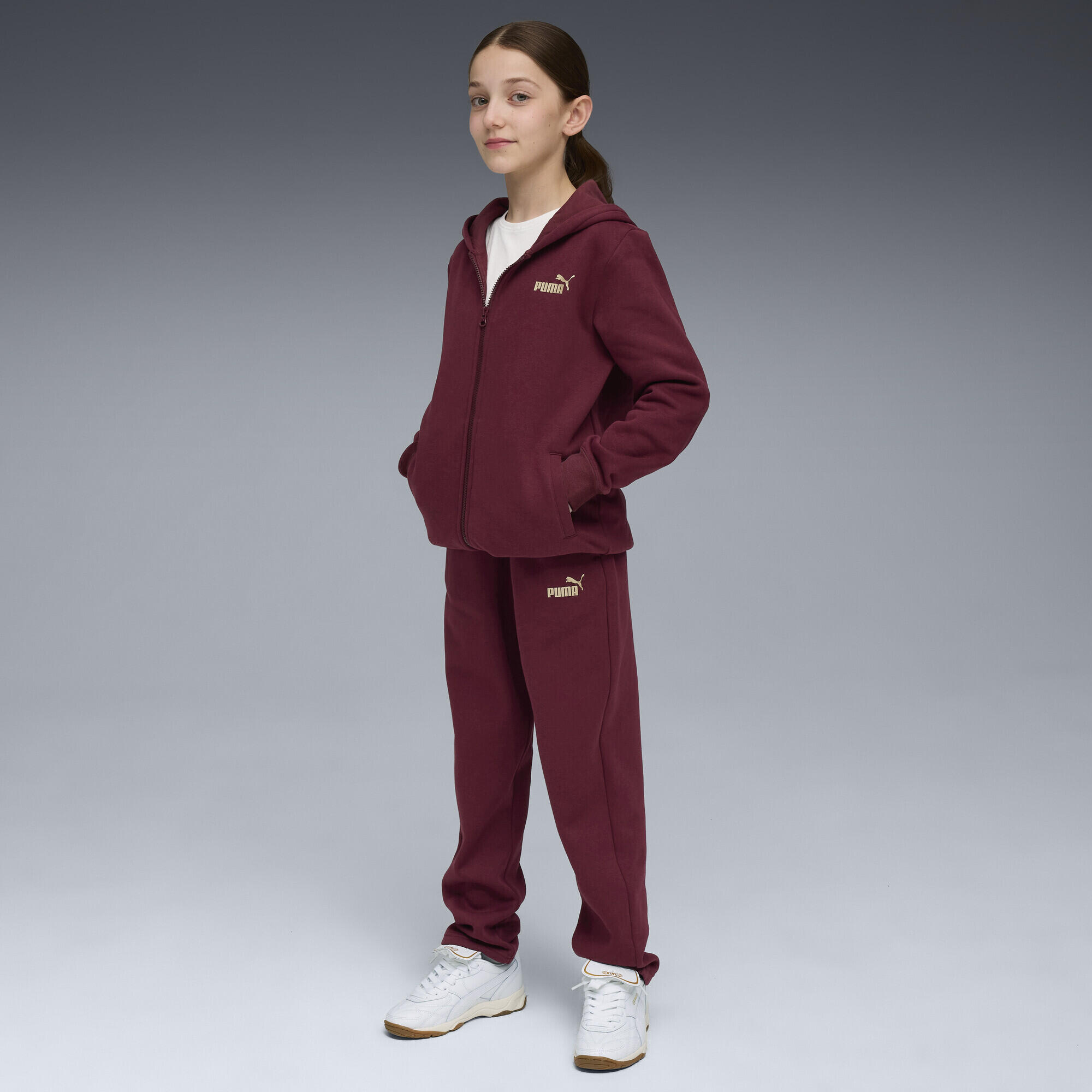 Chándal con capucha metalizado Niño PUMA 2/7