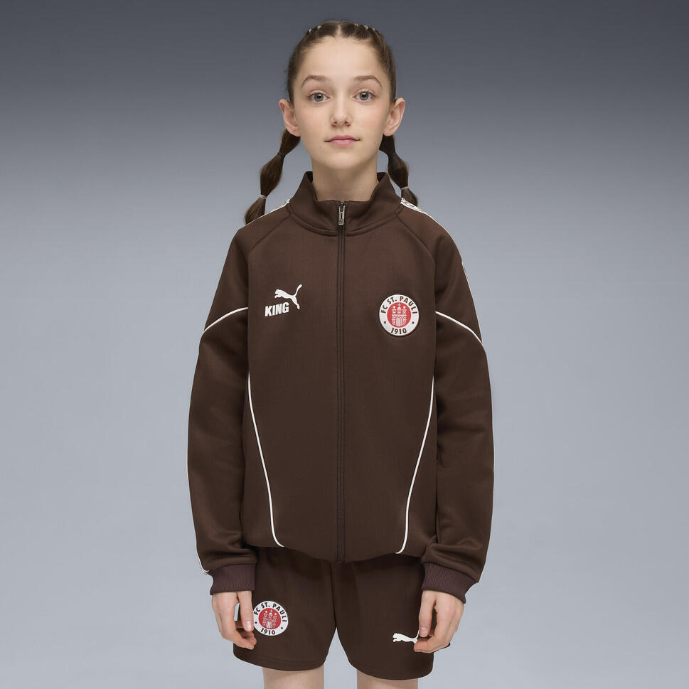 Młodzieżowa kurtka FC St. Pauli KING Anthem PUMA Espresso Brown White