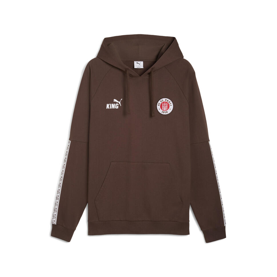 Męska bluza z kapturem FC St. Pauli KING PUMA Espresso Brown White