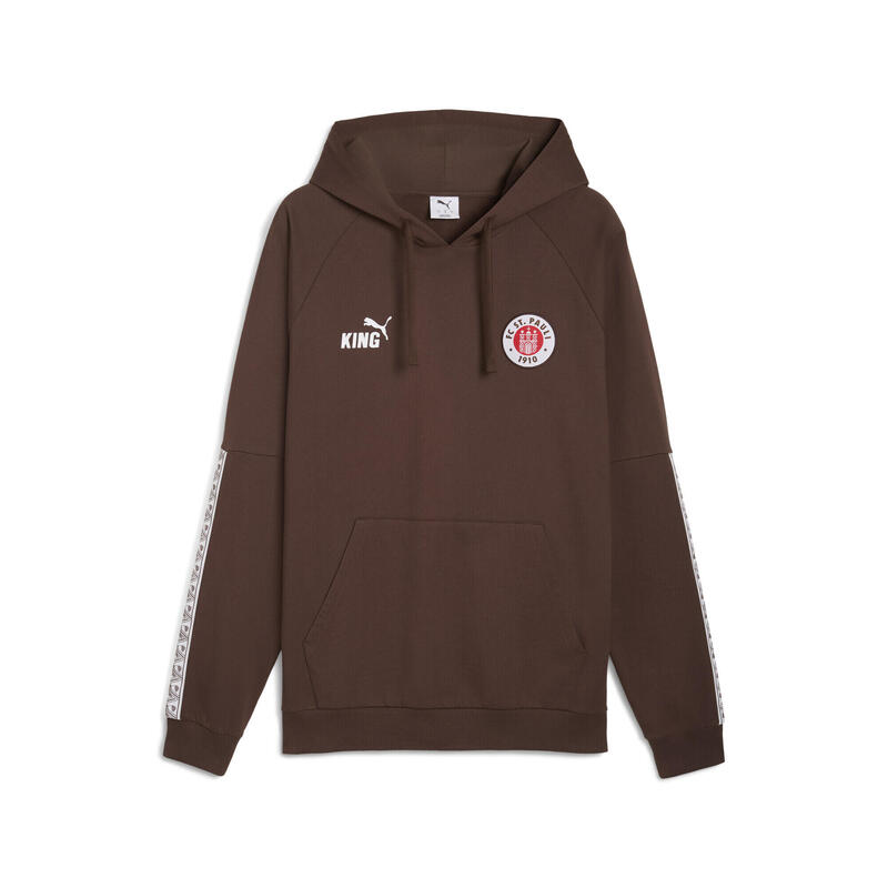 Męska bluza z kapturem FC St. Pauli KING PUMA Espresso Brown White