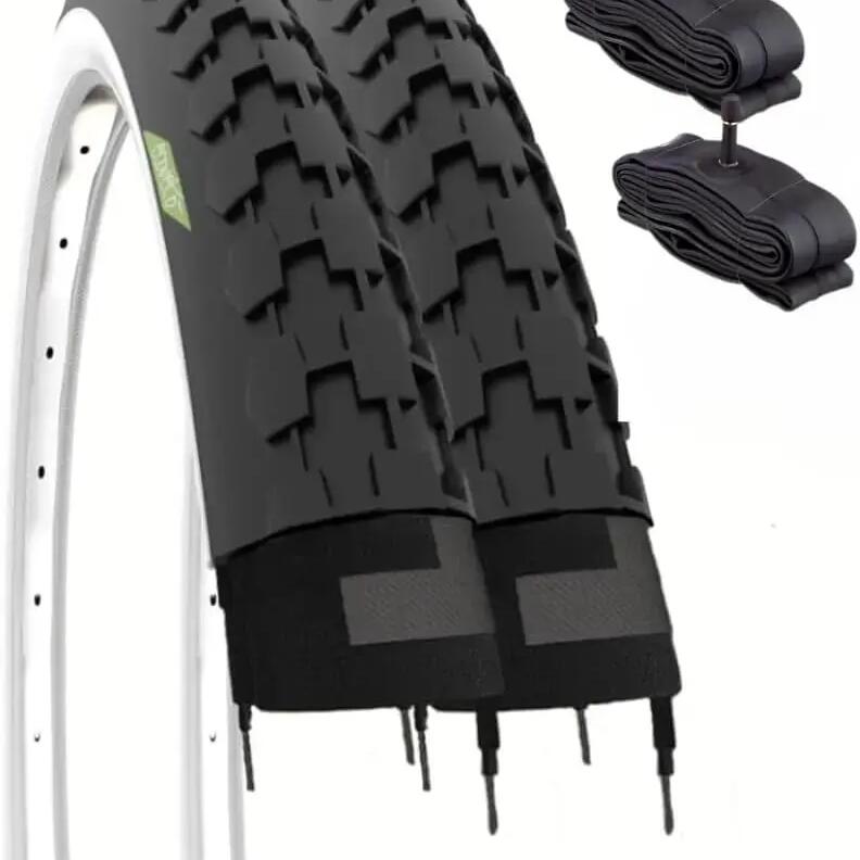 2 tyres 26 X 1 1/2 (40-584) +tubes, bike tyres bike women EV
