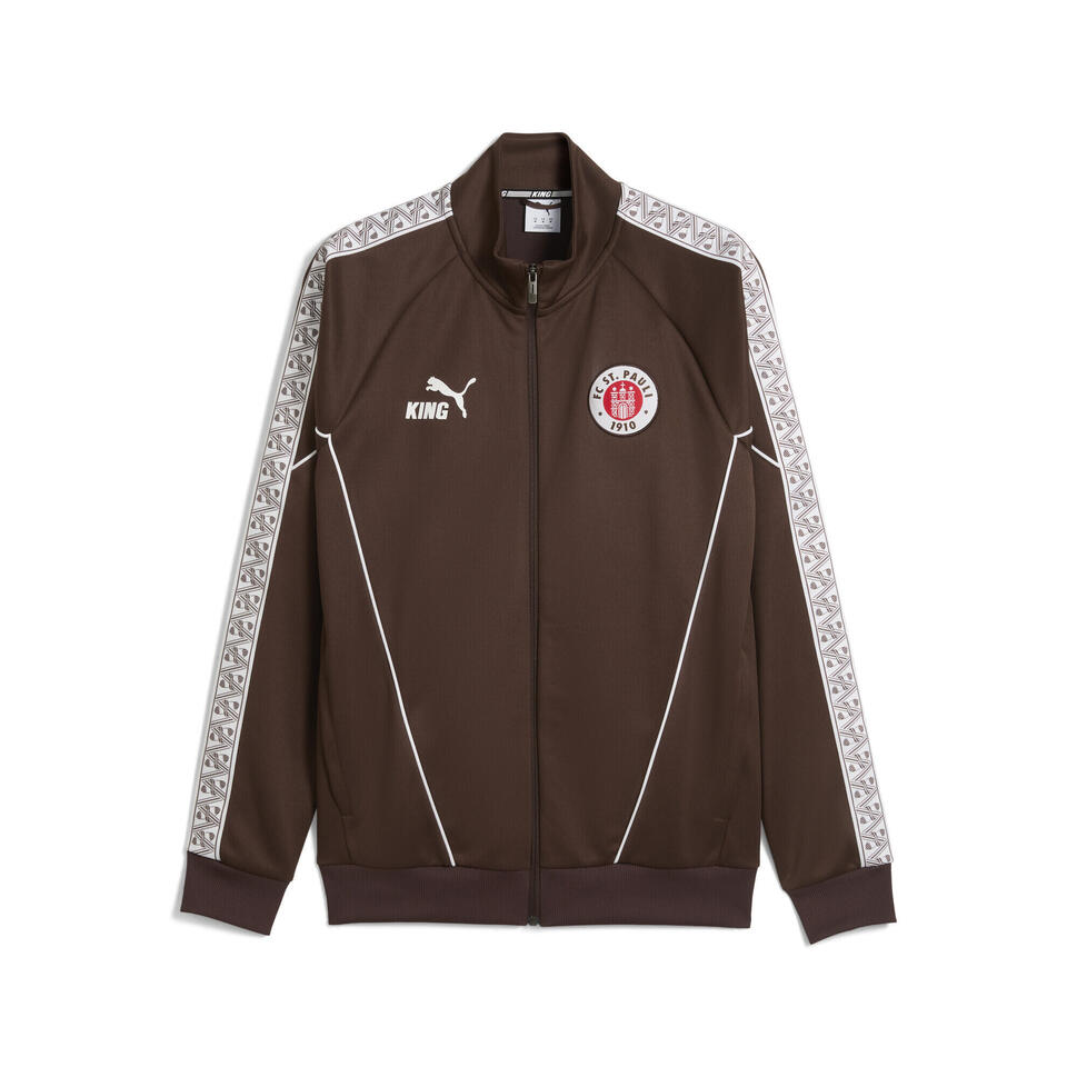 Męska kurtka FC St. Pauli KING Anthem PUMA Espresso Brown White