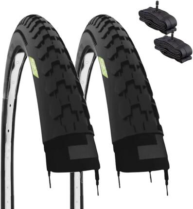 2 Reifen 26 X 1 1/2 (40-584) +Schläuche, Fahrradreifen Rad 26X1 1/2 Reifen EV