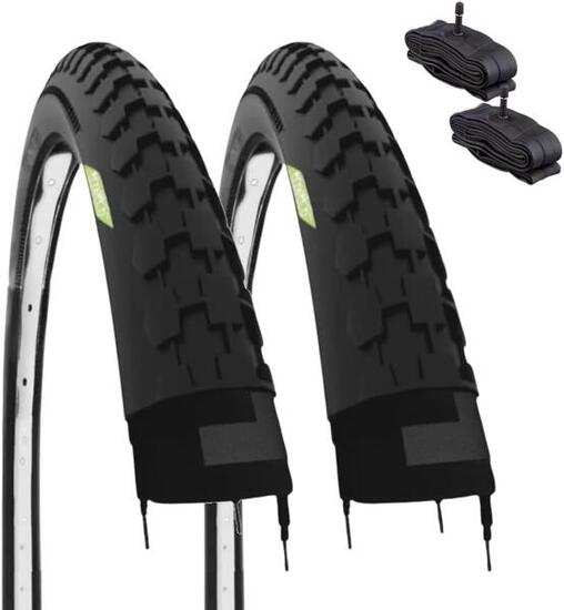 2 copertoni 26 X 1 1/2 (40-584) +camere pneumatici bici 26X1 1/2 pneumatico EV