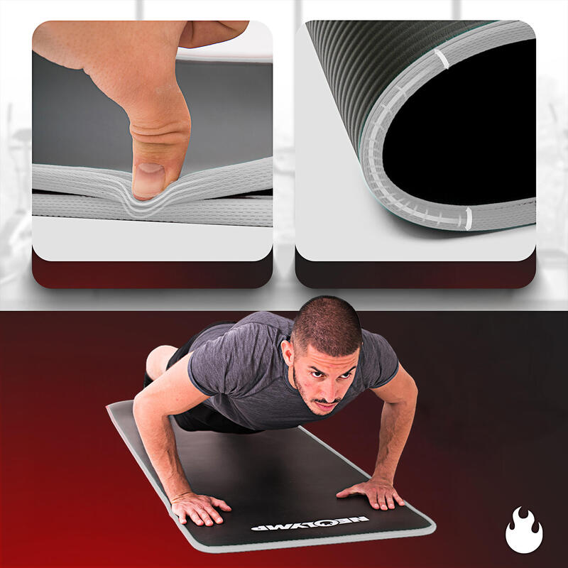 Tapis de fitness – Tapis de sport extra épais, protecteur pour les articulations