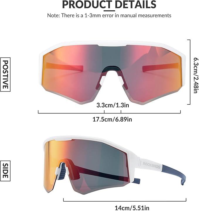 ROCKBROS Lunettes de Soleil Polarisées Cyclisme 6/6