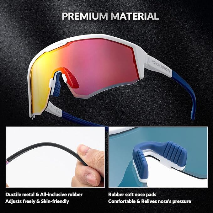 ROCKBROS Lunettes de Soleil Polarisées Cyclisme 4/6