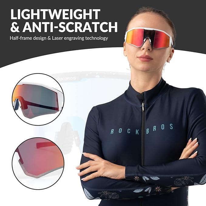 ROCKBROS Lunettes de Soleil Polarisées Cyclisme 2/6