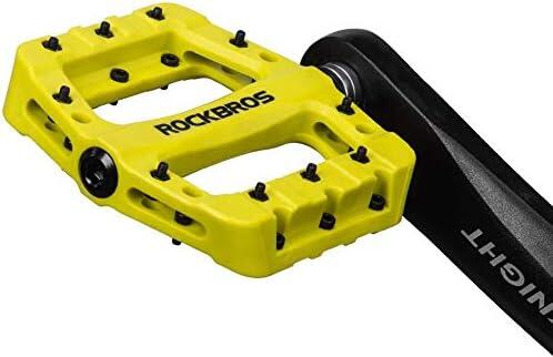 ROCKBROS Pédales Vélo VTT BMX Large, Paires de Pédales Plates 6/8