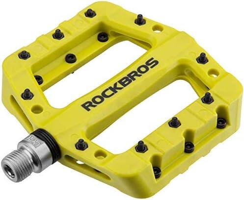 ROCKBROS ROCKBROS Pédales Vélo VTT BMX Large, Paires de Pédales Plates