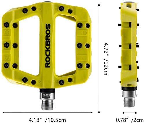 ROCKBROS Pédales Vélo VTT BMX Large, Paires de Pédales Plates 2/8