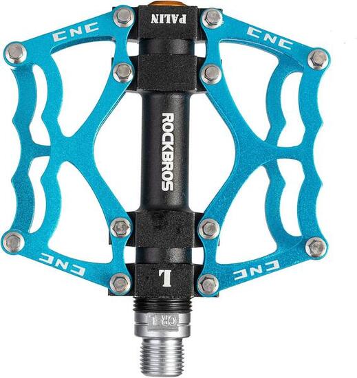 ROCKBROS Pédales Vélo Route 9/16 pour VTT BMX, Bleu Noir