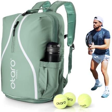 Sac de padel avec compartiment à chaussures comme sac à dos de padel 35L - Vert