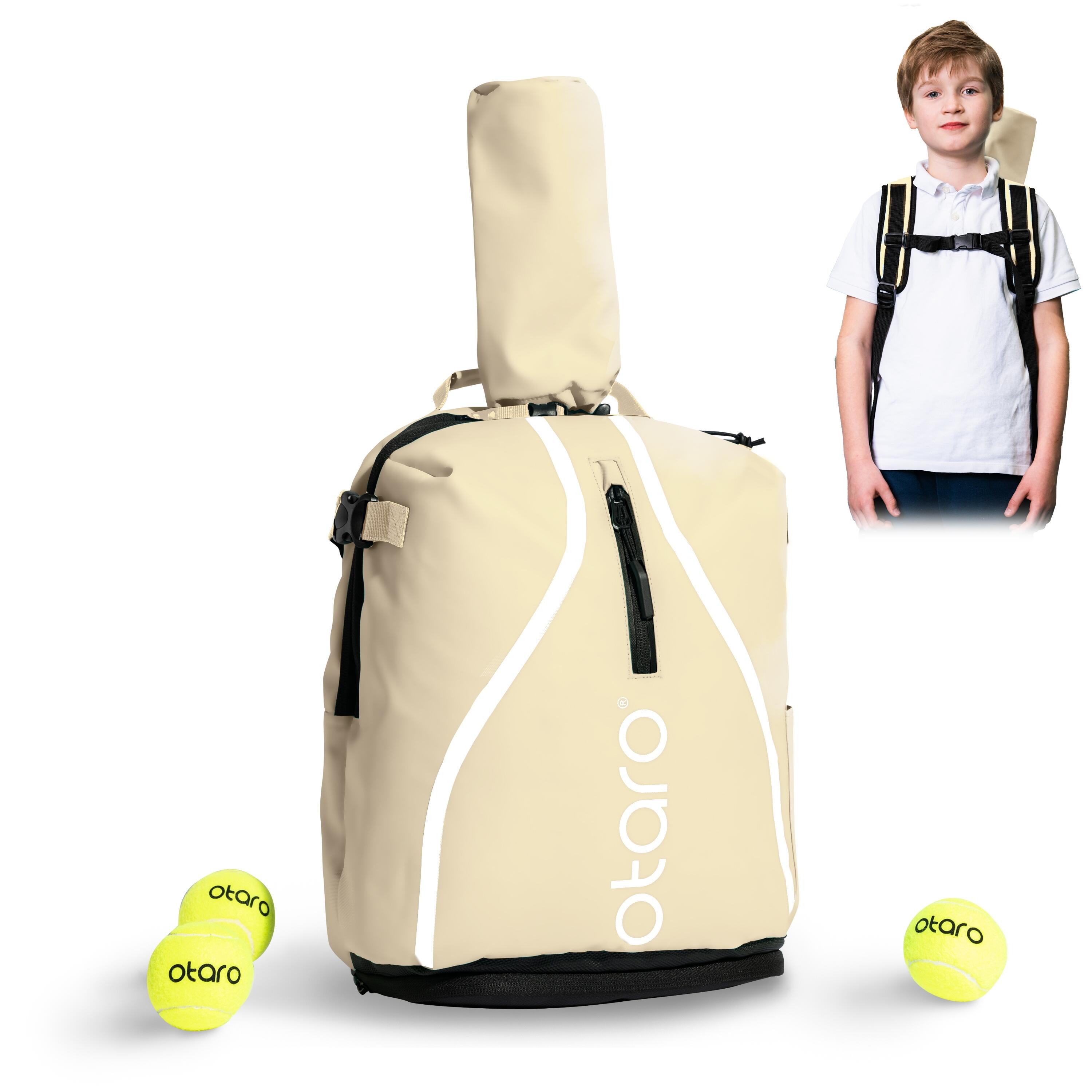 OTARO Kinder Tennisrucksack mit Schuhfach | Kids 19L - Beige