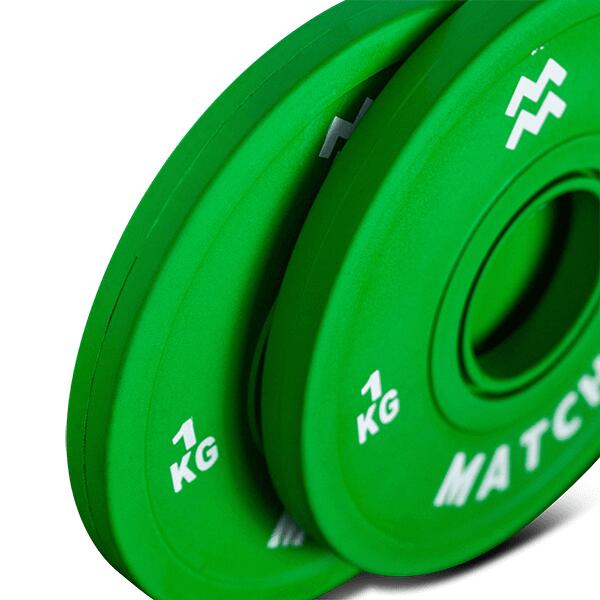 Discos fraccionales 1 kg - 50 mm discos olímpicos - conjunto de 2 unidades 4/5