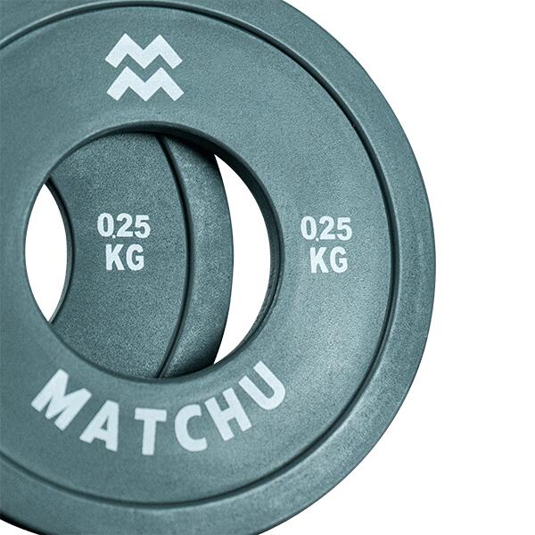 Dischi Palestra - Disco gomma - Fractional plate - 0,25 kg - 50mm - Set di 2 3/6