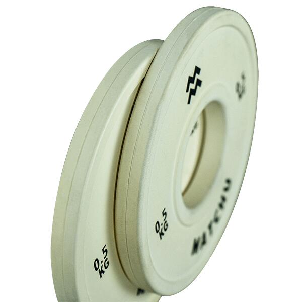Dischi Palestra - Disco gomma - Fractional plate - 0,50 kg - 50mm - Set di 2 4/5