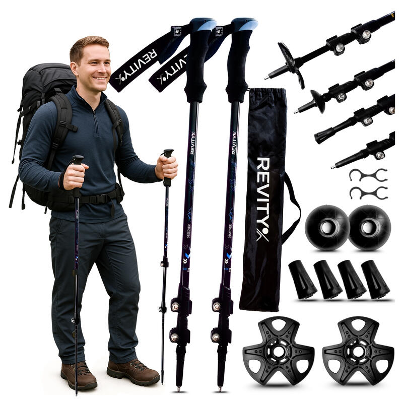 Kije trekkingowe do nordic walking kijki teleskopowe 65-135 cm Revity Discover