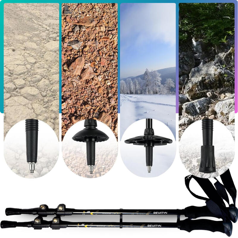 Kije trekkingowe do nordic walking kijki teleskopowe 65-135 cm Revity Discover
